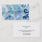 Carte De Visite Artiste Bleu (Devant / Derrière)