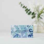 Carte De Visite Artiste Bleu (Debout devant)