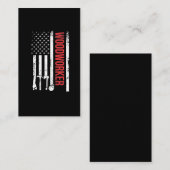 Carte De Visite Artiste-charpentier américain du Drapeau (Devant / Derrière)