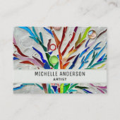 Carte De Visite Artiste coloré (Devant)