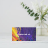 Carte De Visite Artiste coloré brossé | Expressif (Debout devant)