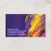 Carte De Visite Artiste coloré brossé | Expressif (Dos)