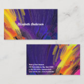 Carte De Visite Artiste coloré brossé | Expressif (Devant / Derrière)