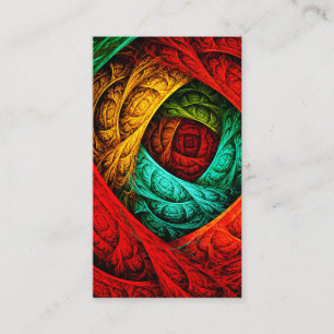 Carte De Visite Artiste coloré moderne Art Abstrait Motif #09