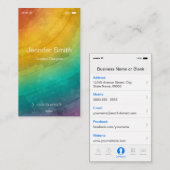 Carte De Visite Artiste / Concepteur - Style d'interface utilisate (Devant / Derrière)