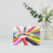 Carte De Visite Artiste Crayon Crayon (Debout devant)