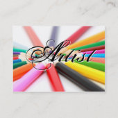 Carte De Visite Artiste Crayon Crayon (Dos)