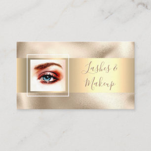 Carte De Visite Artiste de cils et de maquillage, Nom/Photo DIY, O