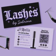 Artiste de cils gothique violet et noir