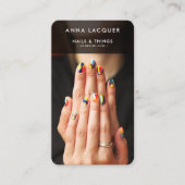 Carte De Visite Artiste de clou moderne Beauté Salon Manicure QR (Devant)