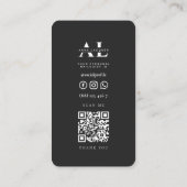 Carte De Visite Artiste de clou moderne Beauté Salon Manicure QR (Dos)