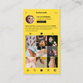 Carte De Visite Artiste de clou moderne Manicuriste IG Yellow Inst (Devant)