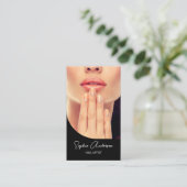 Carte De Visite Artiste de clou moderne Noir (Debout devant)