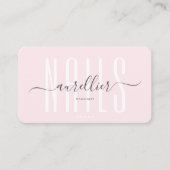 Carte De Visite Artiste de clou moderne Technicien de clou Monogra (Devant)