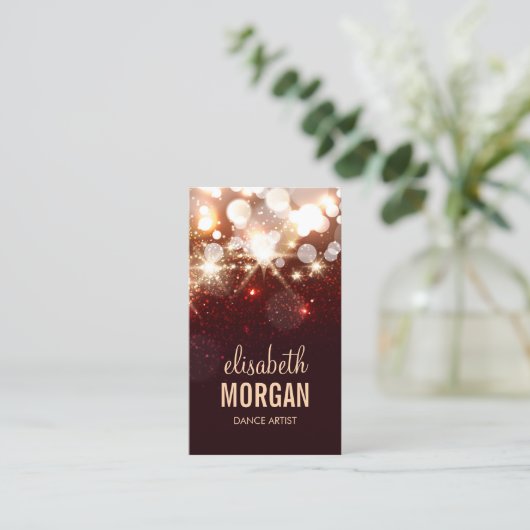 Carte De Visite Artiste de danse - Parties scintillant moderne éti (Debout devant)