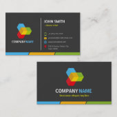 Carte De Visite Artiste de danse - Stylish couleur foncée (Devant / Derrière)