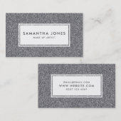 Carte De Visite Artiste de la Parties scintillant d'argent moderne (Devant / Derrière)