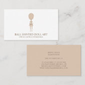 Carte De Visite Artiste de la poupée d'argile Bjd Ooak (Devant / Derrière)