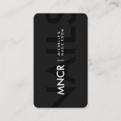 Carte De Visite Artiste de l'ongle maniériste moderne Noir (Devant)