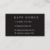 Carte De Visite Artiste de maquillage (Dos)