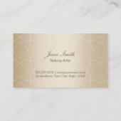 Carte De Visite Artiste de maquillage à points noirs et or (Dos)