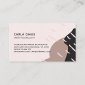 Carte De Visite Artiste de maquillage Abstrait chic (Dos)