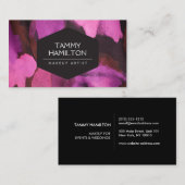 Carte De Visite Artiste de maquillage Abstrait rose (Devant / Derrière)