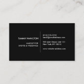 Carte De Visite Artiste de maquillage Abstrait rose (Dos)