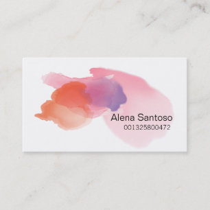 Carte De Visite Artiste de maquillage - Aquarelle