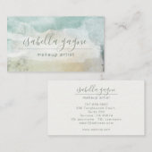 Carte De Visite Artiste de maquillage aquarelle Abstraite (Devant / Derrière)