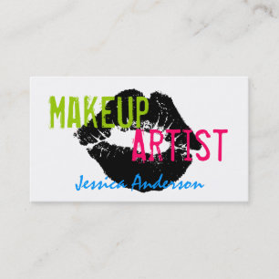 Carte De Visite Artiste de maquillage audacieux et coloré
