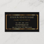 Carte De Visite Artiste de maquillage aux accents d'or de marbre (Dos)