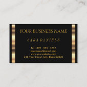 Carte De Visite Artiste de maquillage avec Gold Confetti & Gold Me (Dos)