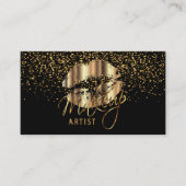 Carte De Visite Artiste de maquillage avec Gold Confetti & Gold Me (Devant)