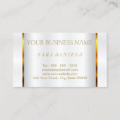 Carte De Visite Artiste de maquillage avec Gold Confetti & Rainbow (Dos)