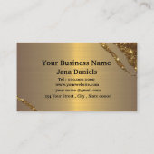 Carte De Visite Artiste De Maquillage Avec Lèvres À Déchets D'Or (Dos)