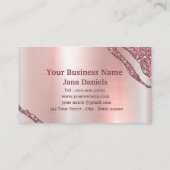 Carte De Visite Artiste De Maquillage Avec Lèvres Roses À Déchets  (Dos)