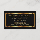 Carte De Visite Artiste de maquillage avec Marble Gold & So Rose L (Dos)