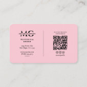 Carte De Visite Artiste de maquillage Beauticier Pastel Rose Moder (Dos)