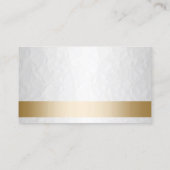 Carte De Visite Artiste de maquillage blanc et or classique (Dos)