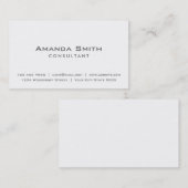 Carte De Visite Artiste de maquillage blanc pur et élégant (Devant / Derrière)