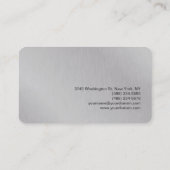 Carte De Visite Artiste de maquillage branché Silver Grey Orange M (Dos)