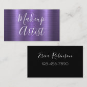 Carte De Visite Artiste de maquillage brillant Arrière - plan viol (Devant / Derrière)