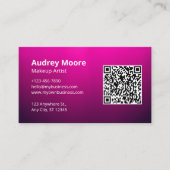 Carte De Visite Artiste de maquillage chic Freelance (Devant)