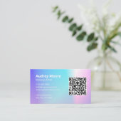 Carte De Visite Artiste de Maquillage Code QR Tendance (Debout devant)