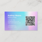 Carte De Visite Artiste de Maquillage Code QR Tendance (Devant)