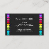 Carte De Visite Artiste de maquillage coloré (Dos)