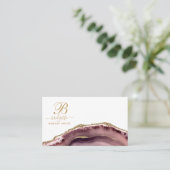 Carte De Visite Artiste de maquillage d'âge rose Dusty (Debout devant)