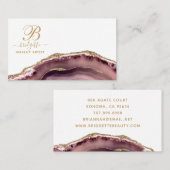 Carte De Visite Artiste de maquillage d'âge rose Dusty (Devant / Derrière)