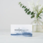 Carte De Visite Artiste de maquillage d'aquarelle Abstraite et che (Debout devant)